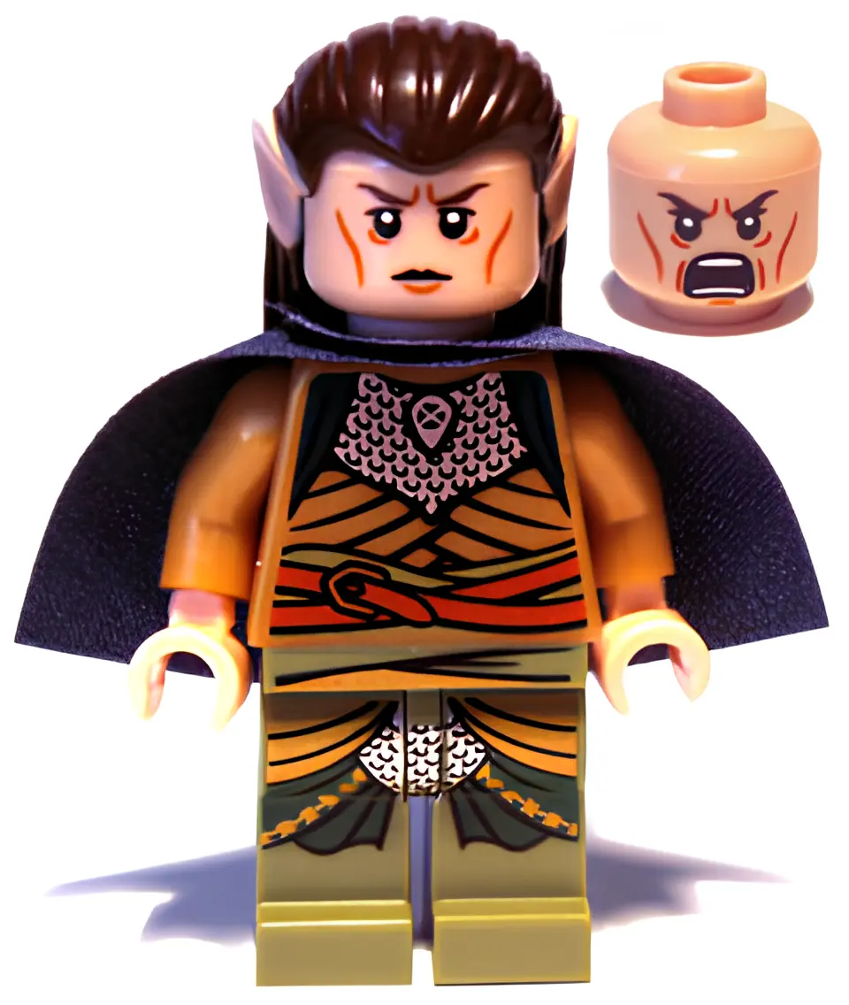 Изображение товара LEGO Минифигурка Элронд с коротким плащом Властелин колец Изображение товара LEGO Минифигурка Элронд с коротким плащом Властелин колец