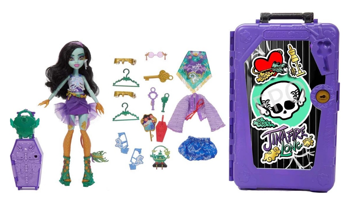 Кукла модельная Mattel Monster High Джинафаер Лонг с чемоданом высота 30 см JDR52 - фото 9