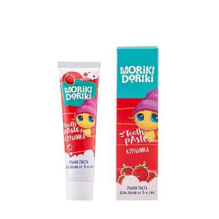 Зубная паста MORIKI DORIKI без фтора клубника