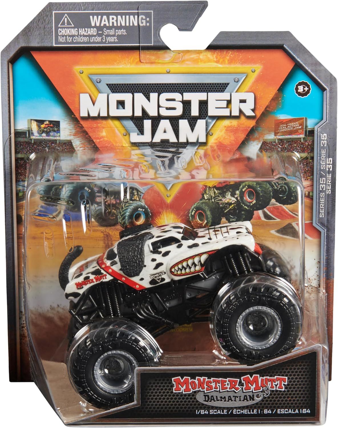 Монстр-трак Monster Jam Dalmatian 1:64 6044941/20150200 - фото 6