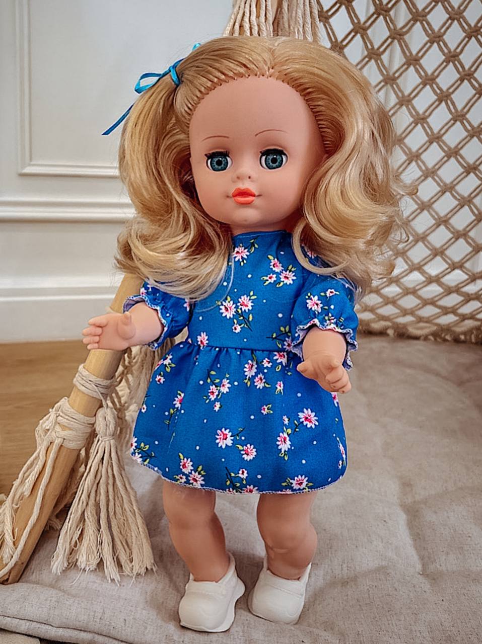 Кукла классическая СТРАНА КУКОЛ большая говорящая в платье высота 40 см 23-06.3 - фото 19