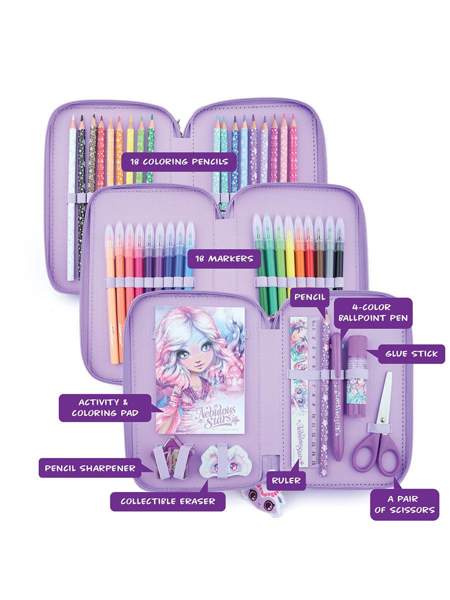 Пенал книжка Nebulous Stars Estrelia (сиреневый) - фото 2