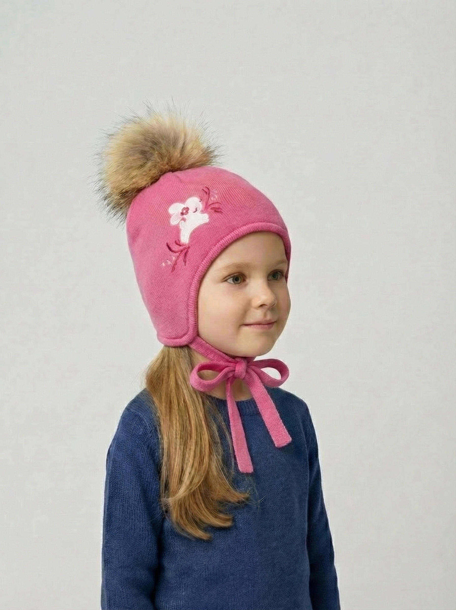 Изображение товара Шапка Gusti: 48 Полушерсть с мембраной и помпоном