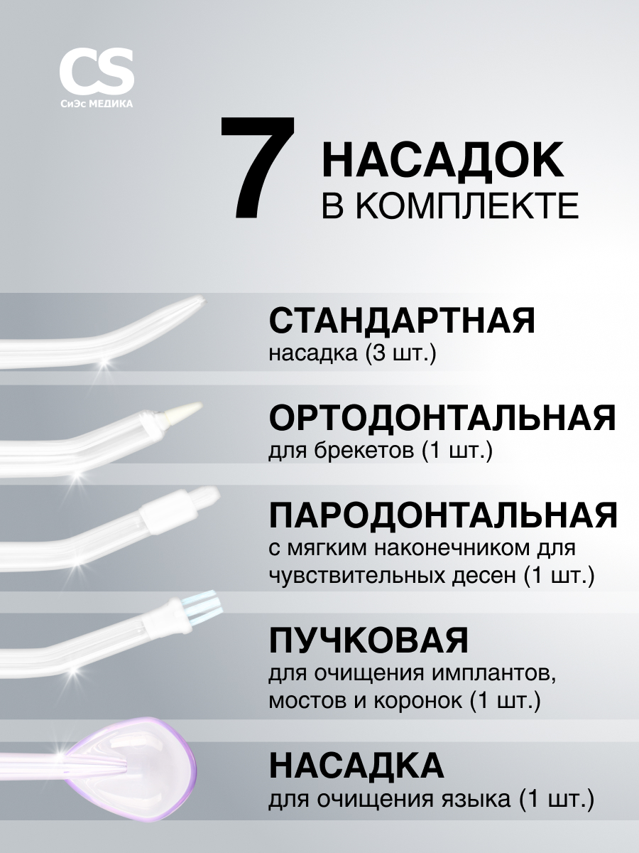 Ирригатор CS MEDICA импульсный 10 реж. - фото 3