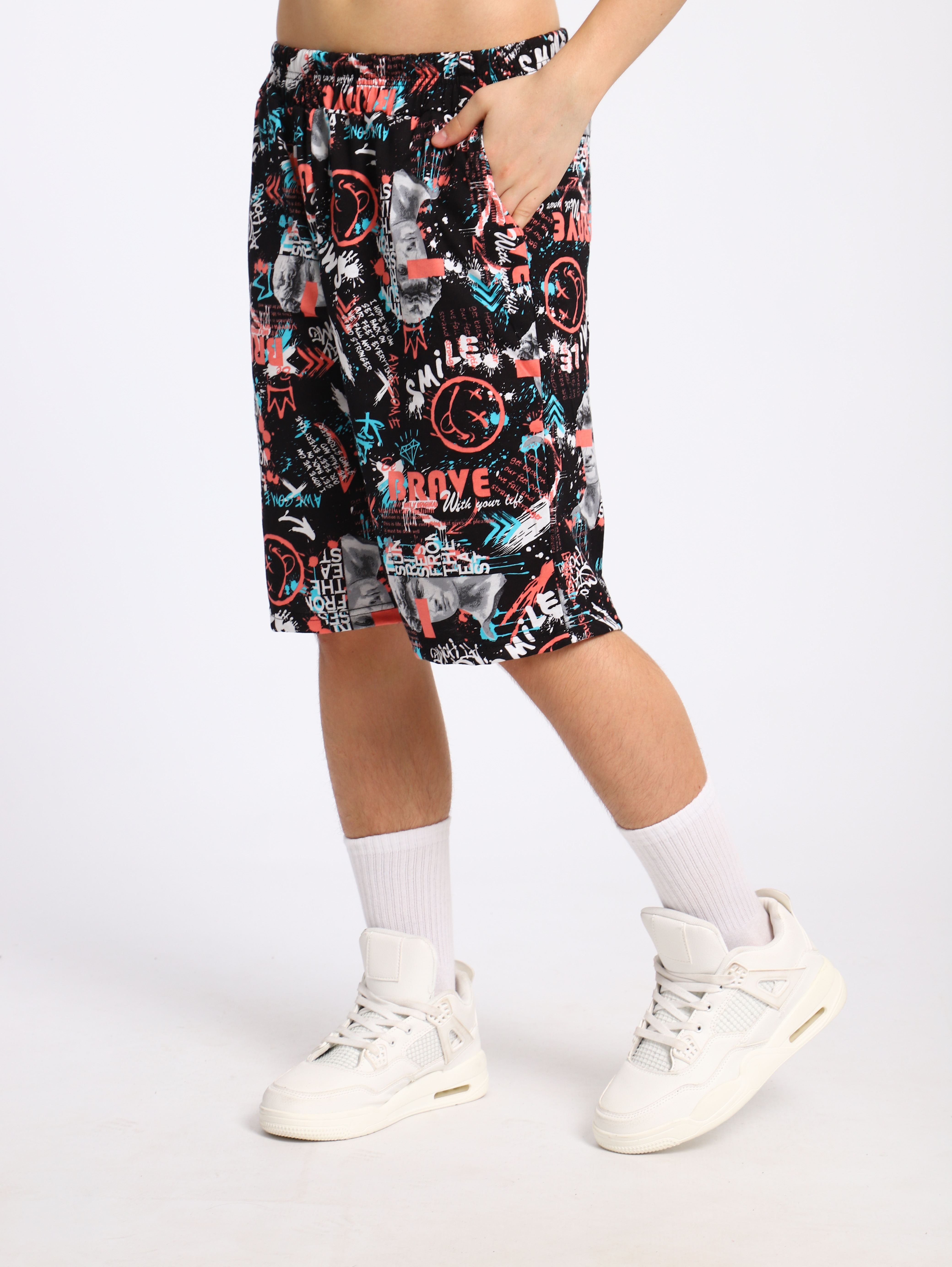 Шорты ЛАДОШКИ Шорты Федор черный граффити - фото 11