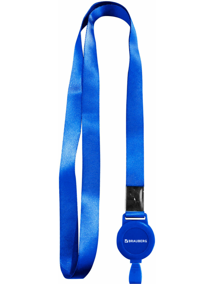 Держатель для бейджа Brauberg синий - фото 2