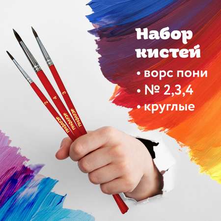Кисть Пифагор 3 шт. (пони)