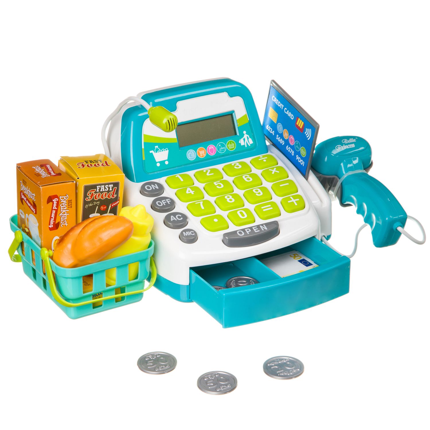 Игровой набор Bondibon продукты, тележки и корзинки, касса - фото 5