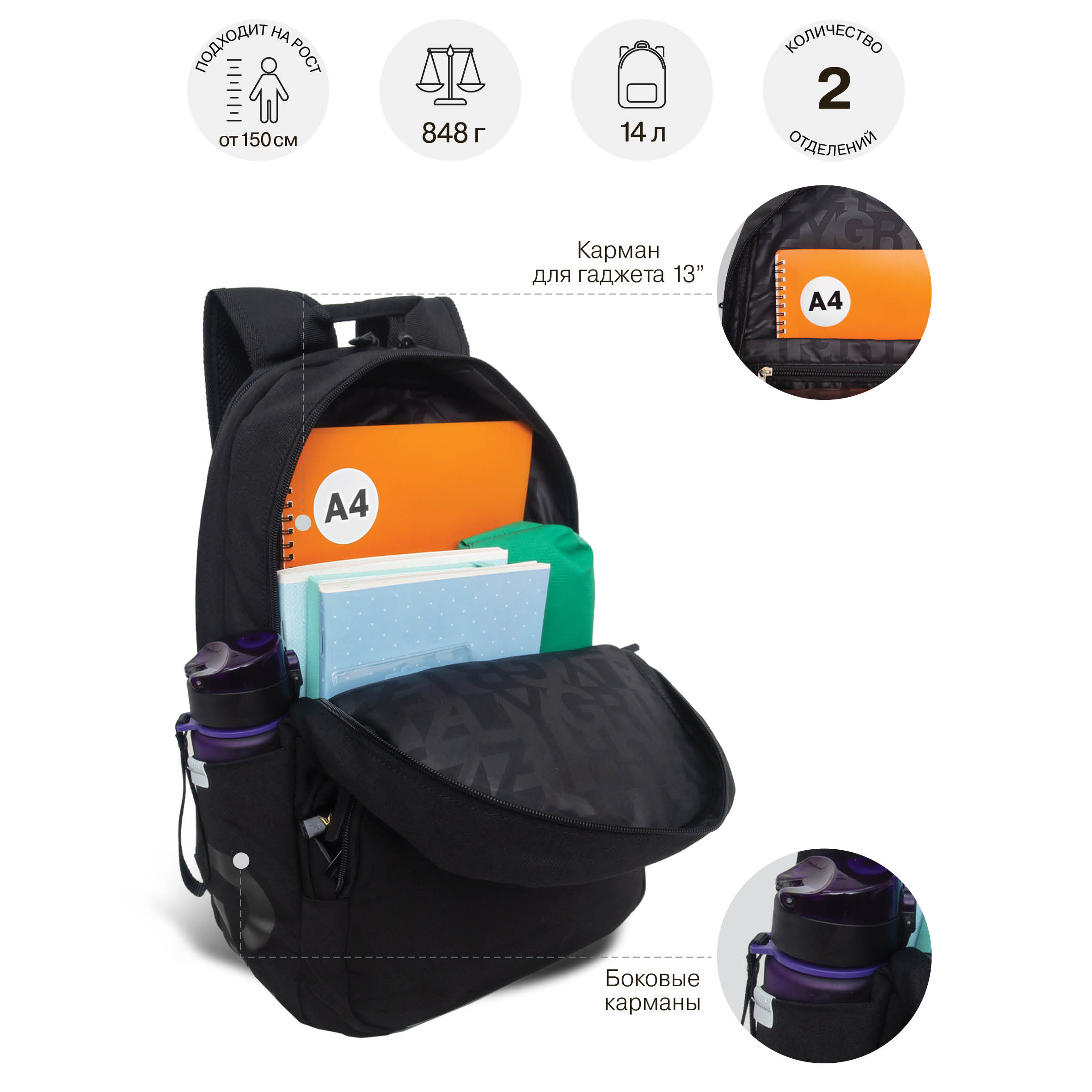 Рюкзак Grizzly для мальчика - фото 8