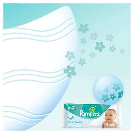 Влажные салфетки Pampers Fresh Clean 4 упак. 64 шт.