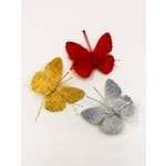 Украшение ёлочное Магия праздника «‎Бабочки» на прищепках 7 см 3 шт