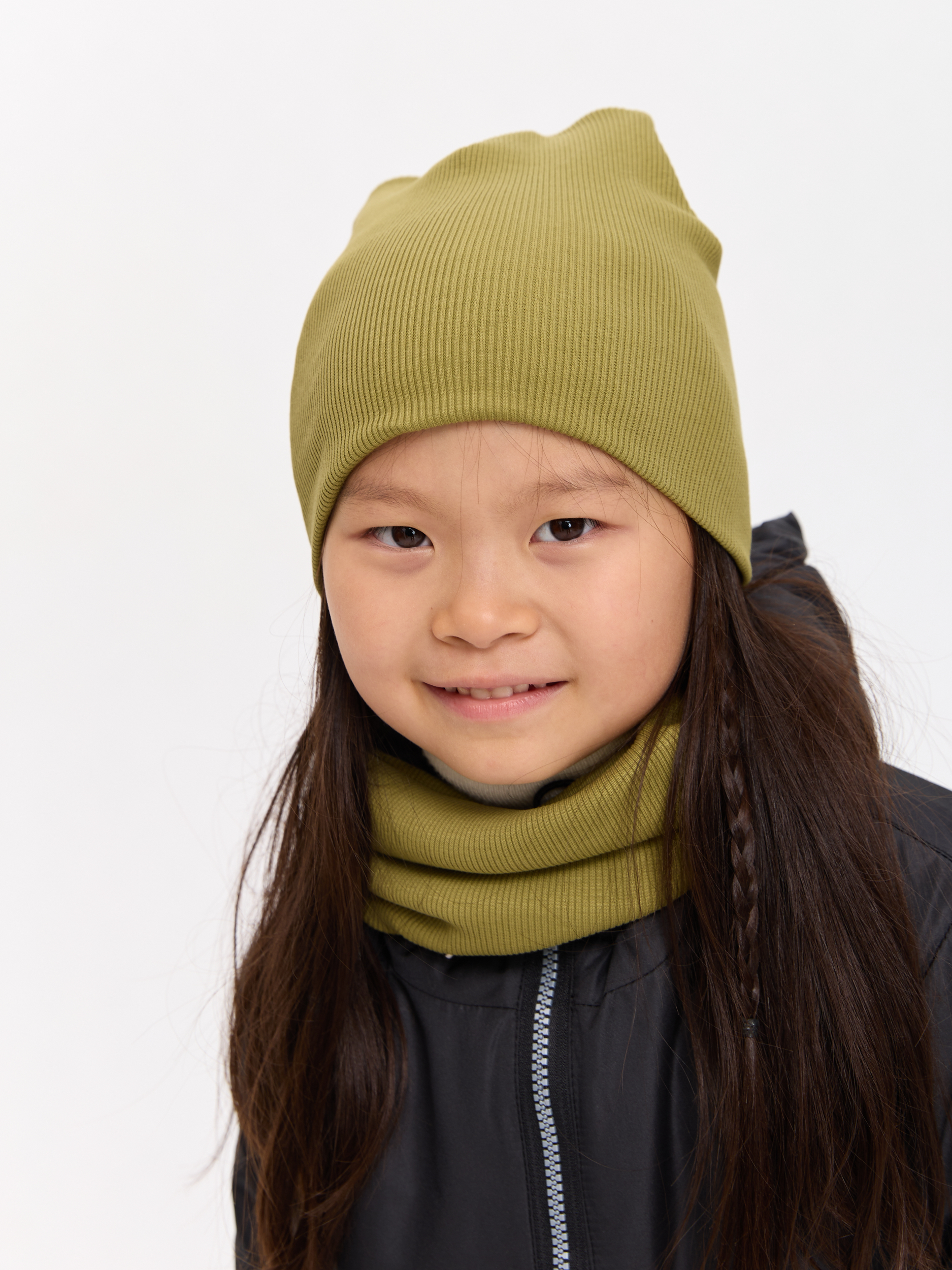 Шапка и снуд Лапушка 0258 хаки - фото 21