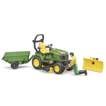 Трактор Bruder John Deere с прицепом и фигуркой 1:16