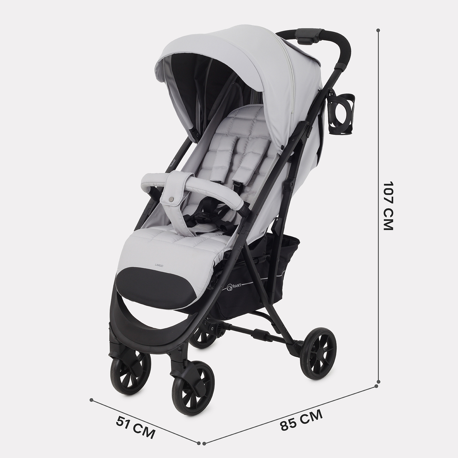 Коляска прогулочная Rant серый - фото 6