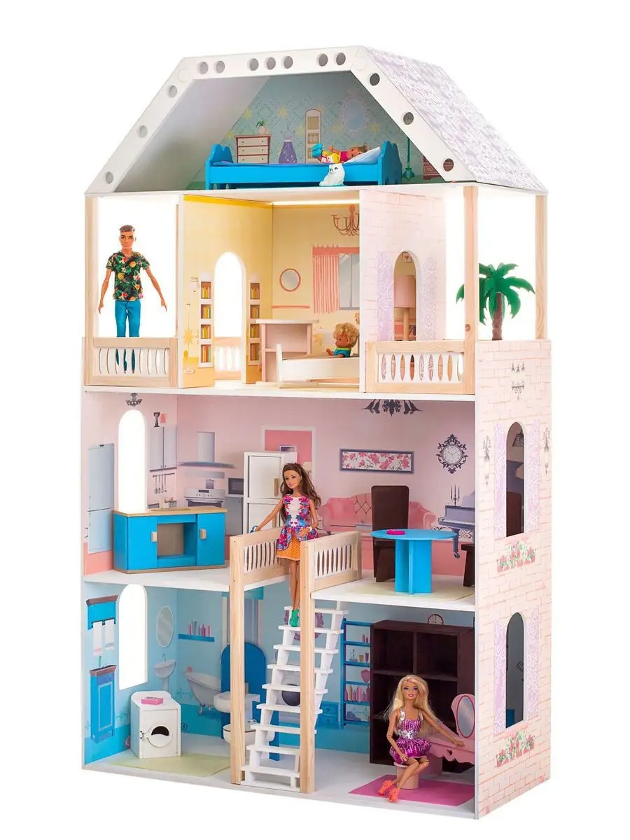 Домик для кукол PAREMO 130 см с мебелью PD318-02 - фото 10