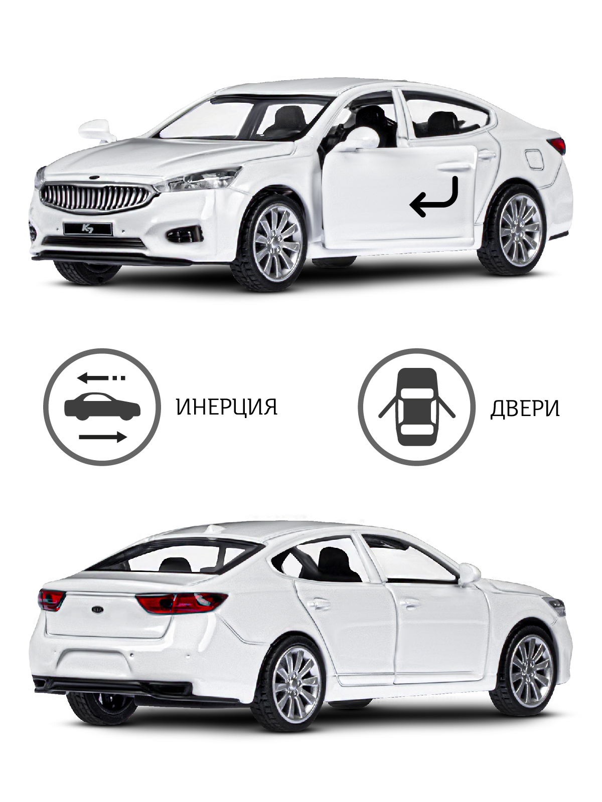 Автомобиль АВТОпанорама KIA K7 1:41 JB1251437 - фото 2