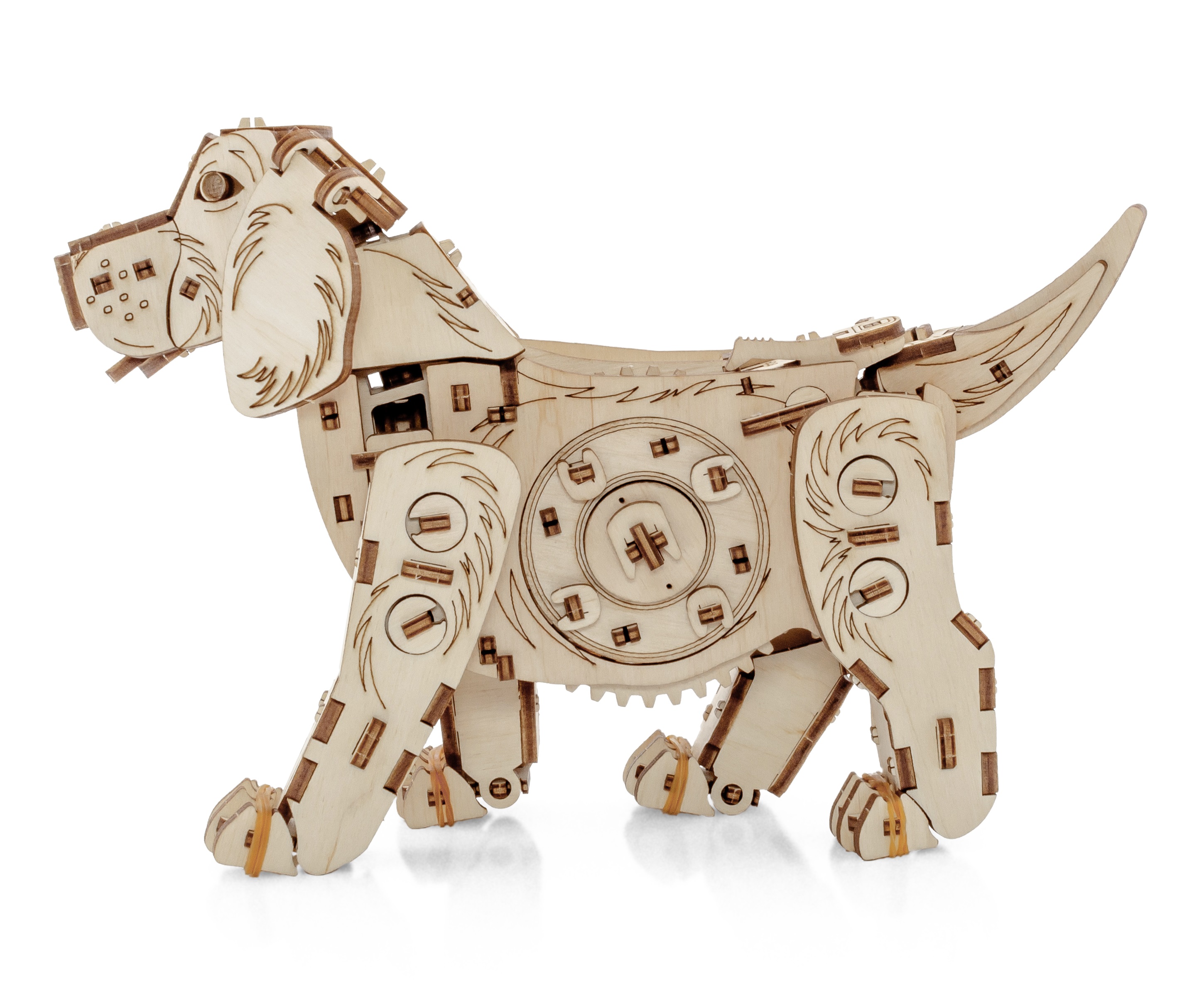 Конструктор Eco Wood Art Механический щенок Puppy деревянный - фото 18