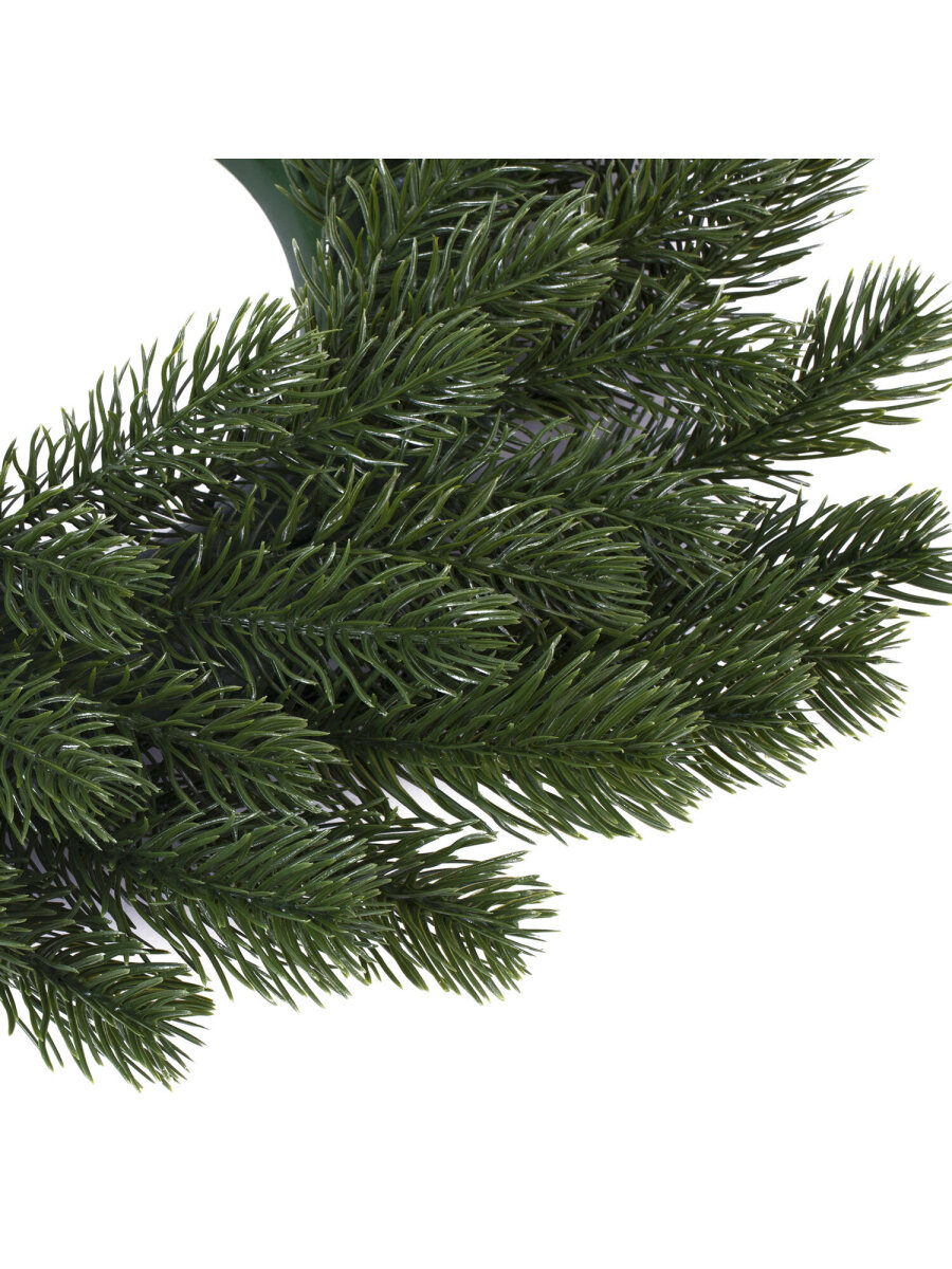 Венок новогодний хвойный Золотая сказка из елки искусственной литой 42 см - фото 11