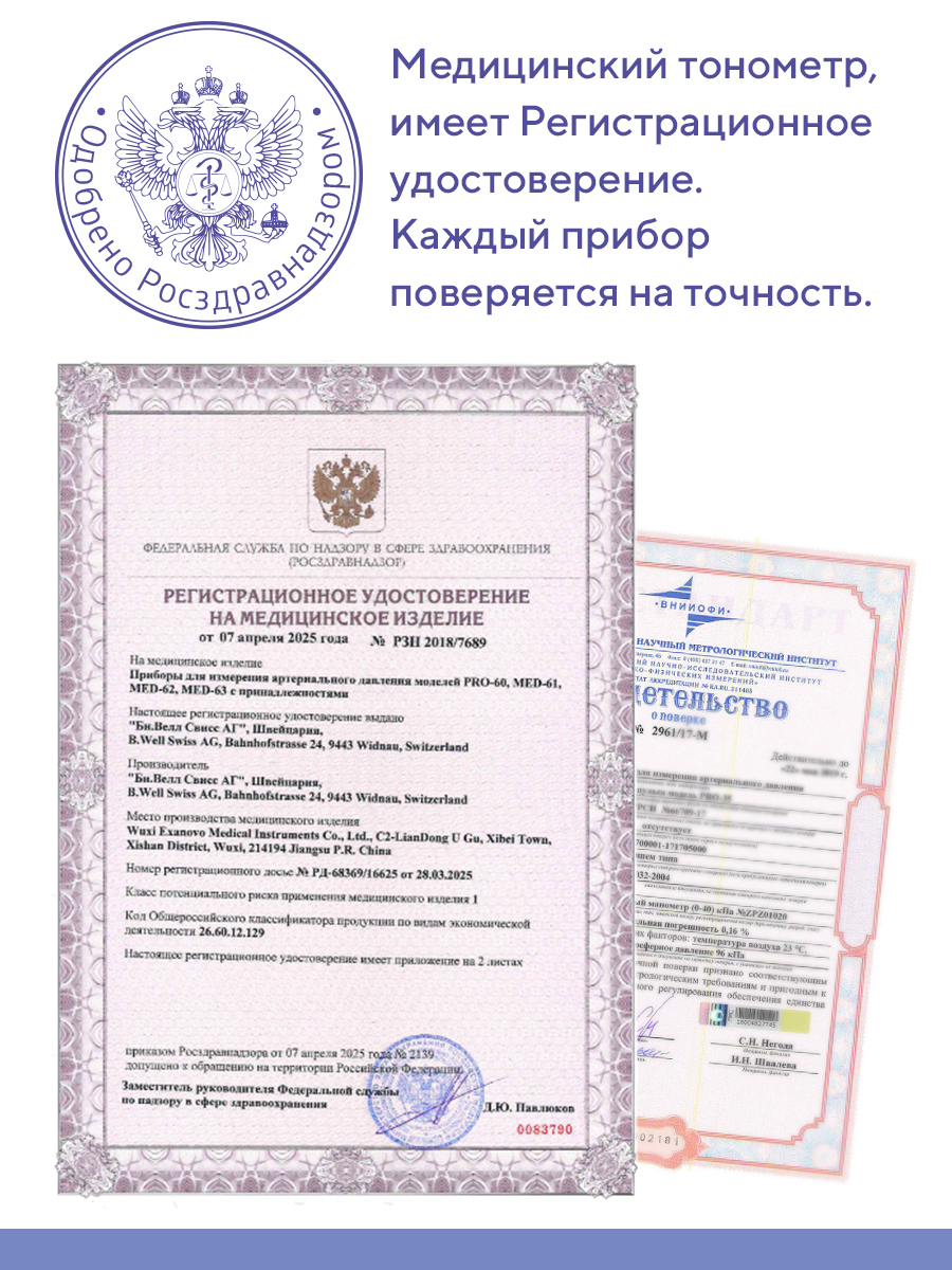 Тонометр механический B.Well PRO-60 - фото 12