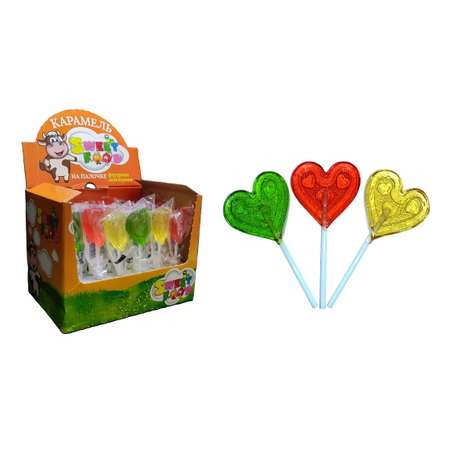 Карамель на палочке Sweet Food Сердце 30 шт по 20гр