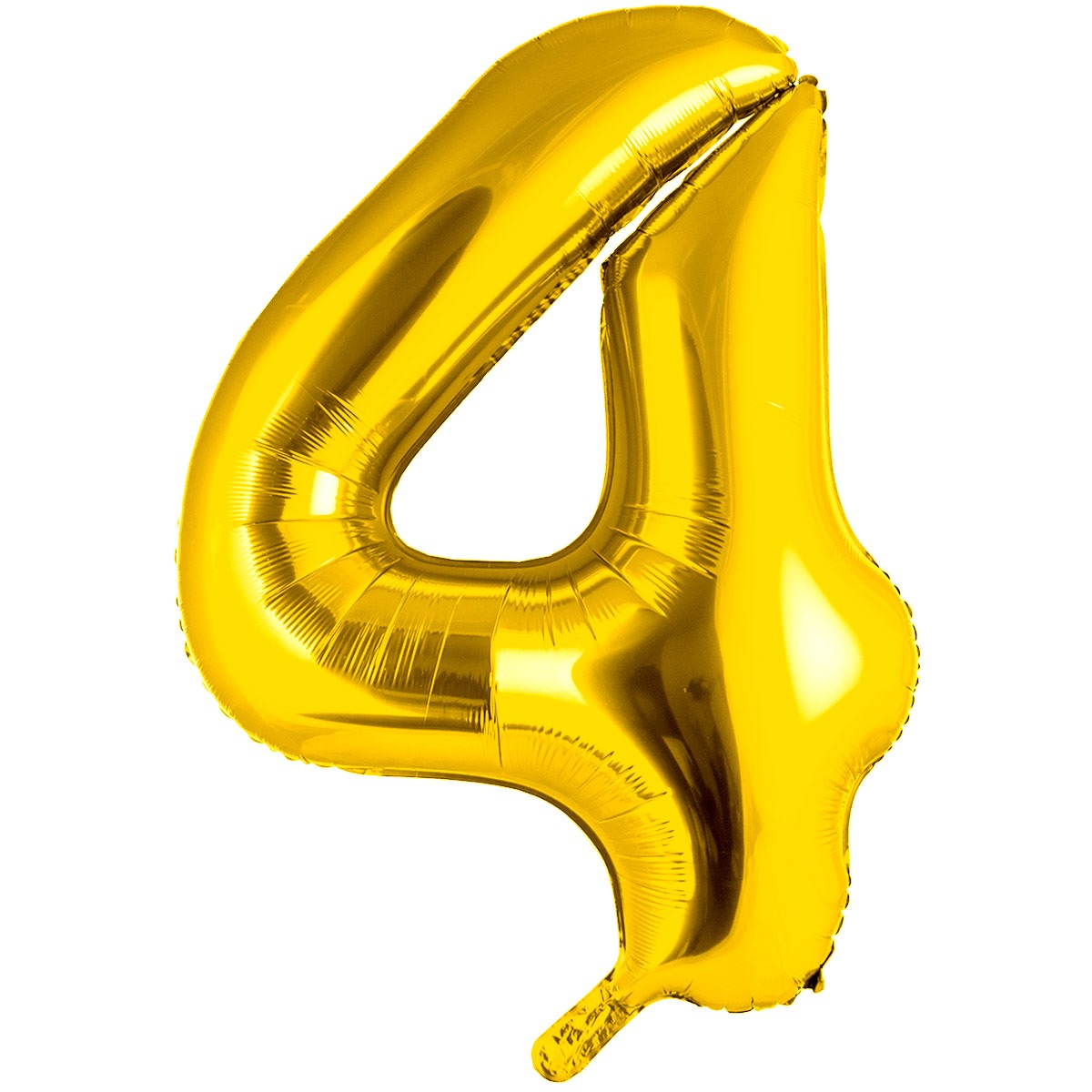 Шар воздушный Веселая затея Цифра 4 Gold 40см - фото 1