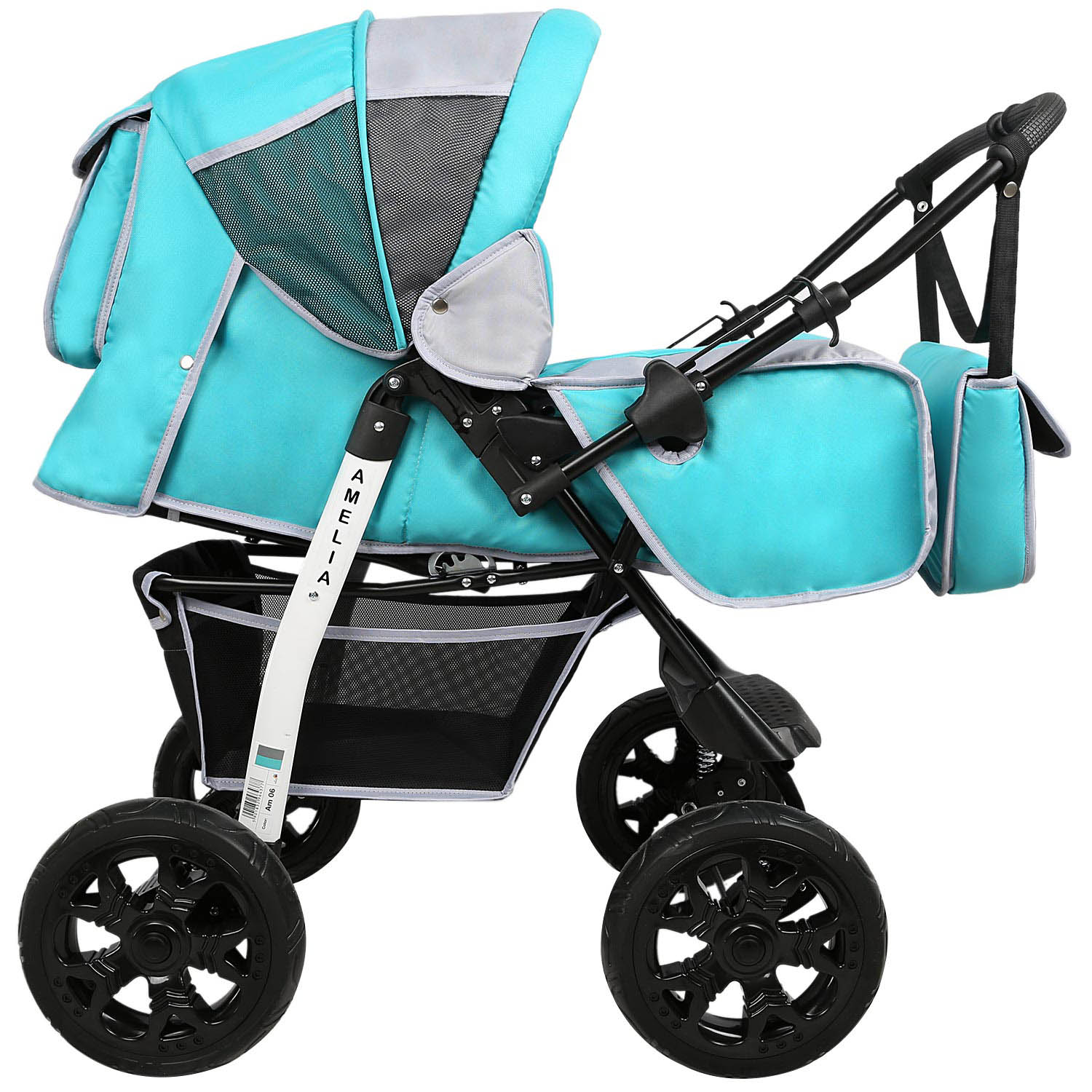 Коляска трансформер alis Amelia бирюзовый - фото 5