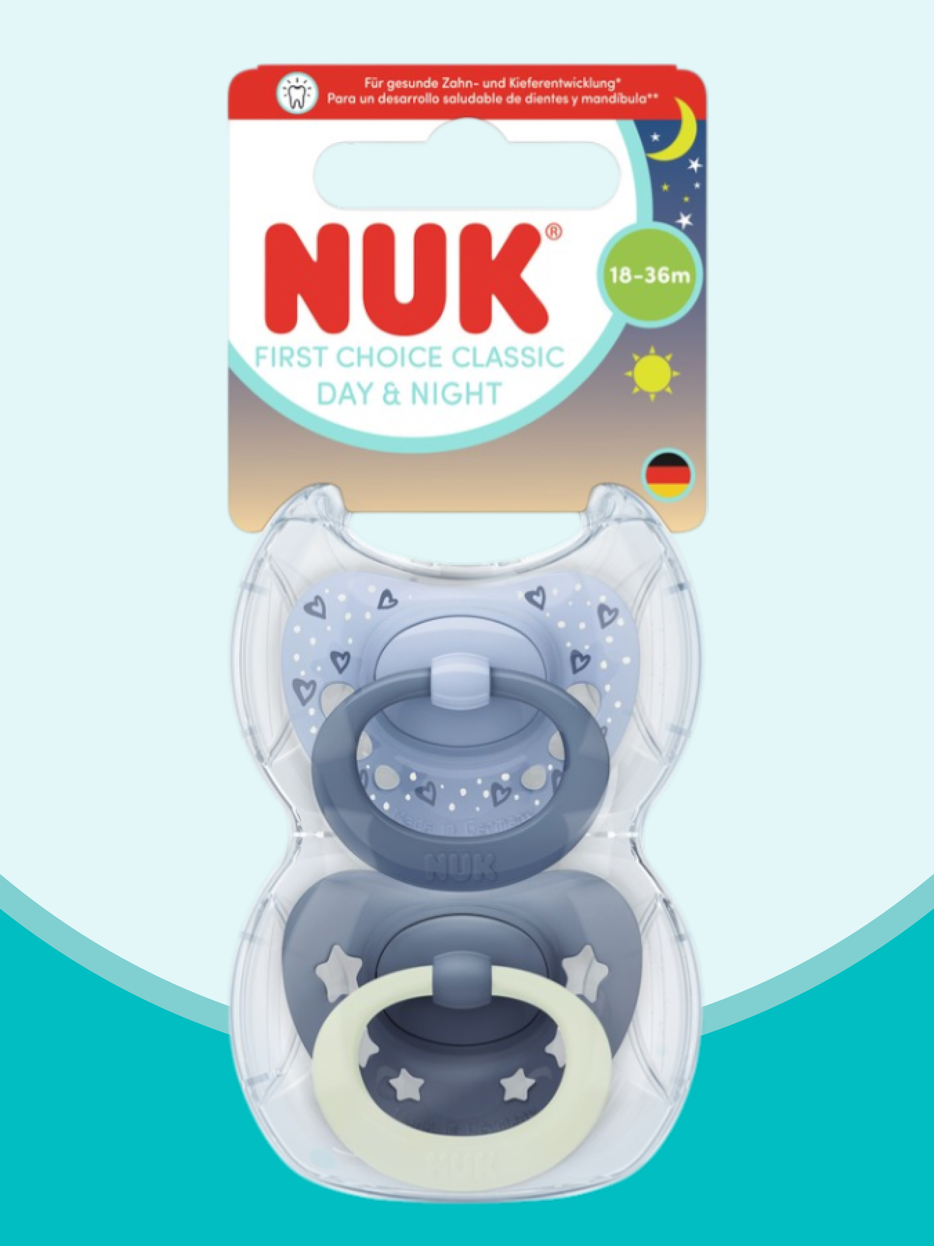 Пустышка Nuk силикон ортодонтическая от 18 мес. 2 шт. - фото 1