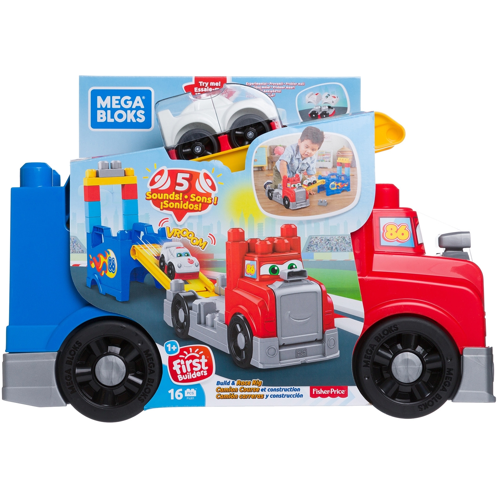 Конструктор Mega Bloks Большая машинка для гонок 12 дет. - фото 2