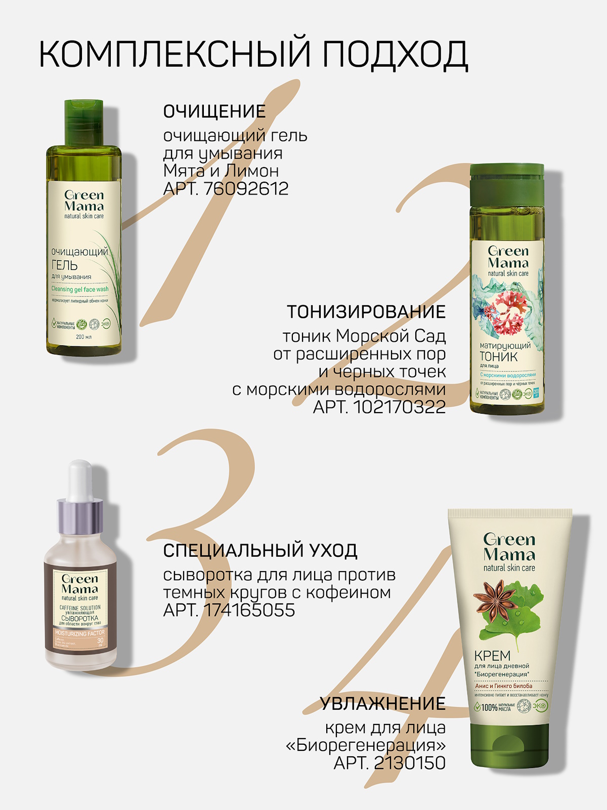 Гель Green Mama caffeine solution увлажняющая 30 мл - фото 7