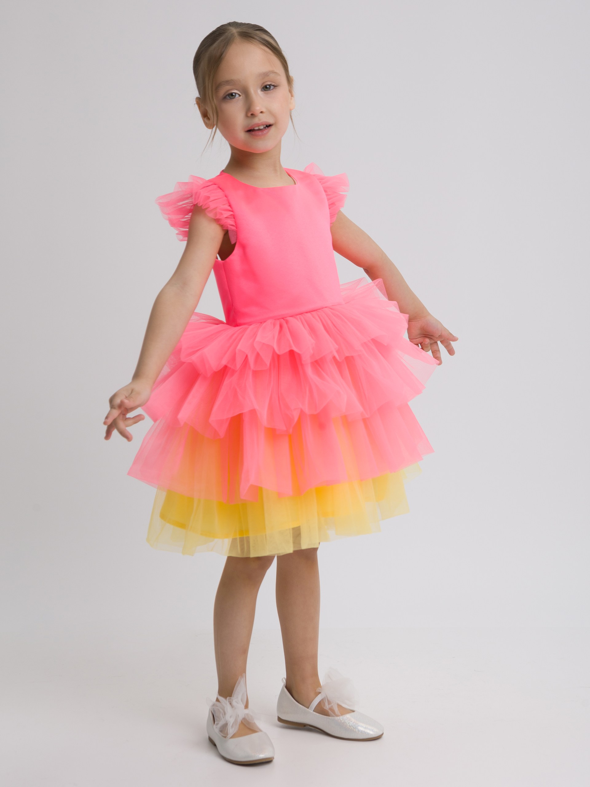 Платье LELUkids 1231.24_зефирка_неон - фото 1