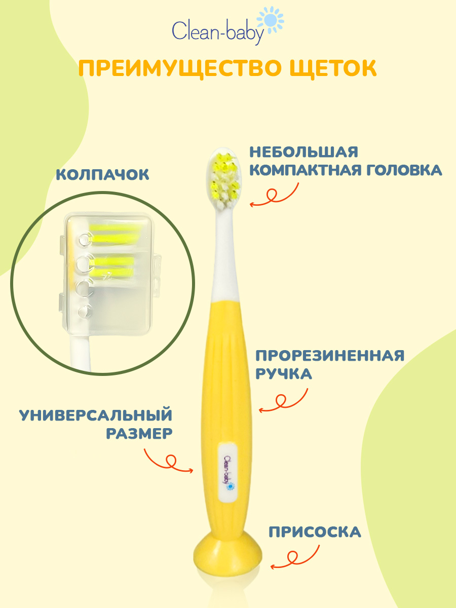 Зубная паста, зубная щетка Clean-baby с фтором Клубника - фото 6