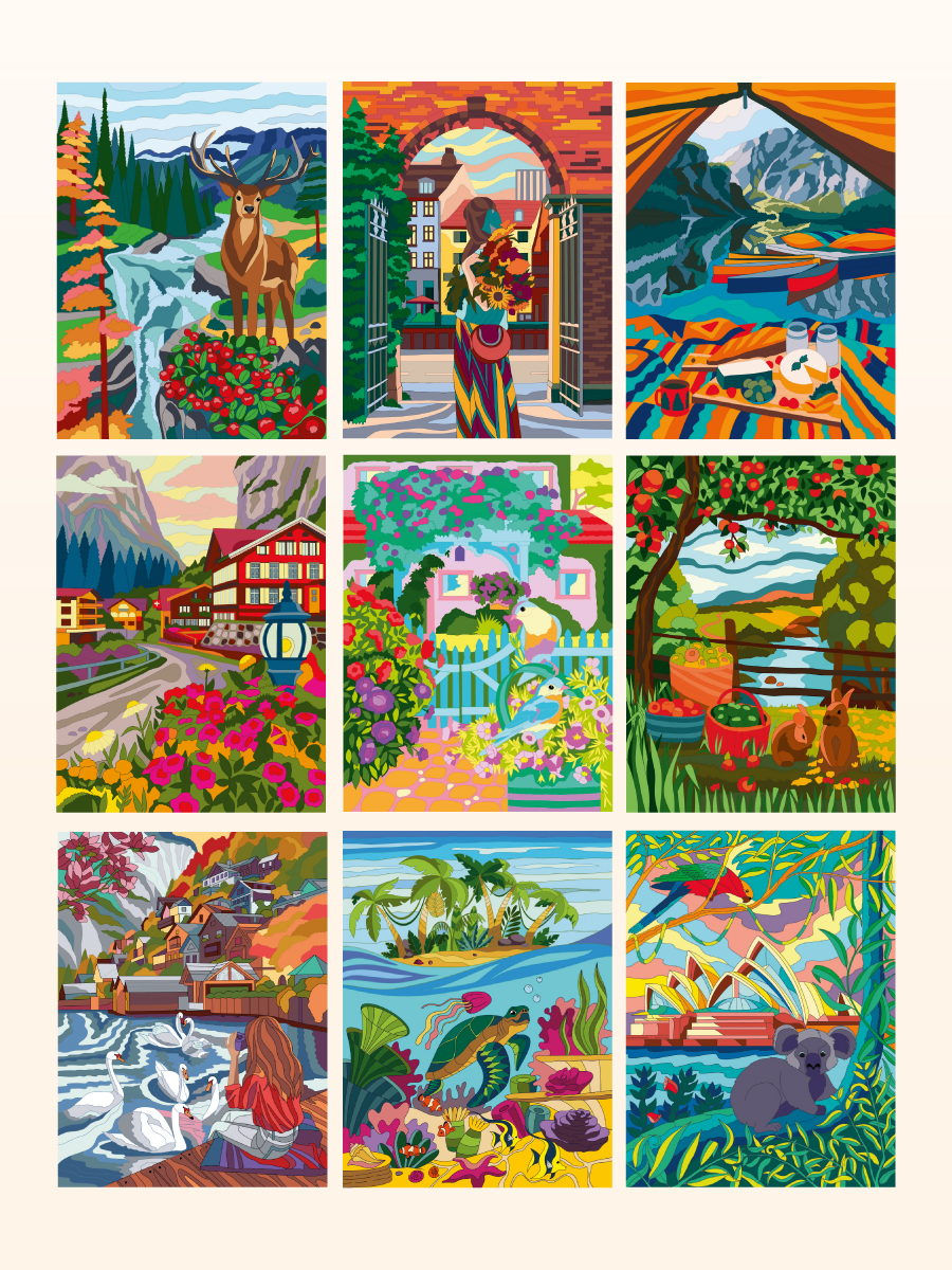 Раскраска по номерам Проф-Пресс большая Вдохновение и гармония 50 сюжетов - фото 10