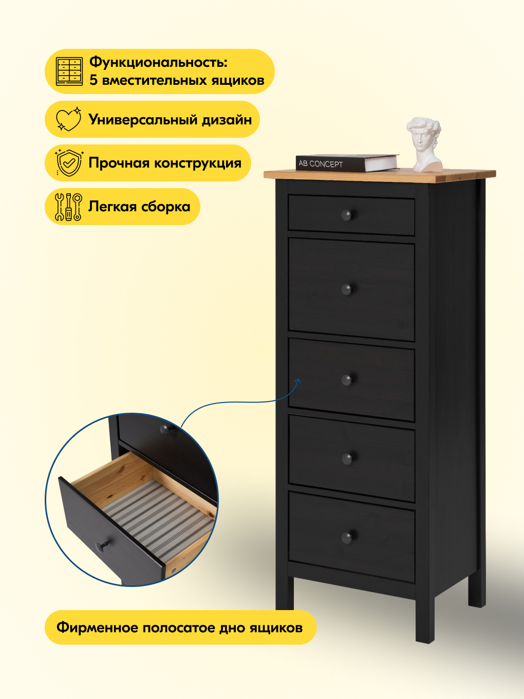Комод IKEA КЫМОР - фото 3