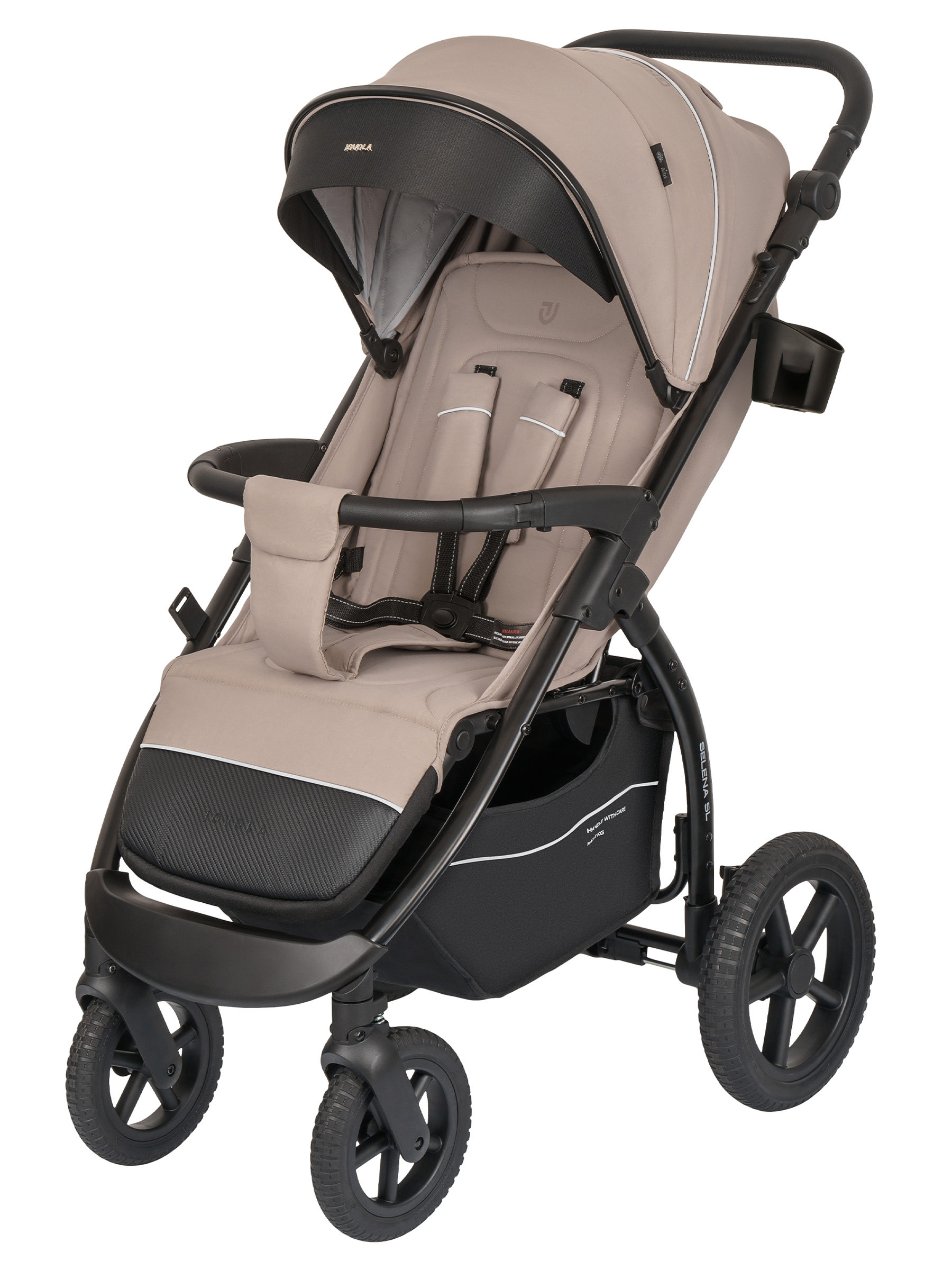 Коляска прогулочная JOVOLA Selena SL, всесезонная бежевый - фото 14