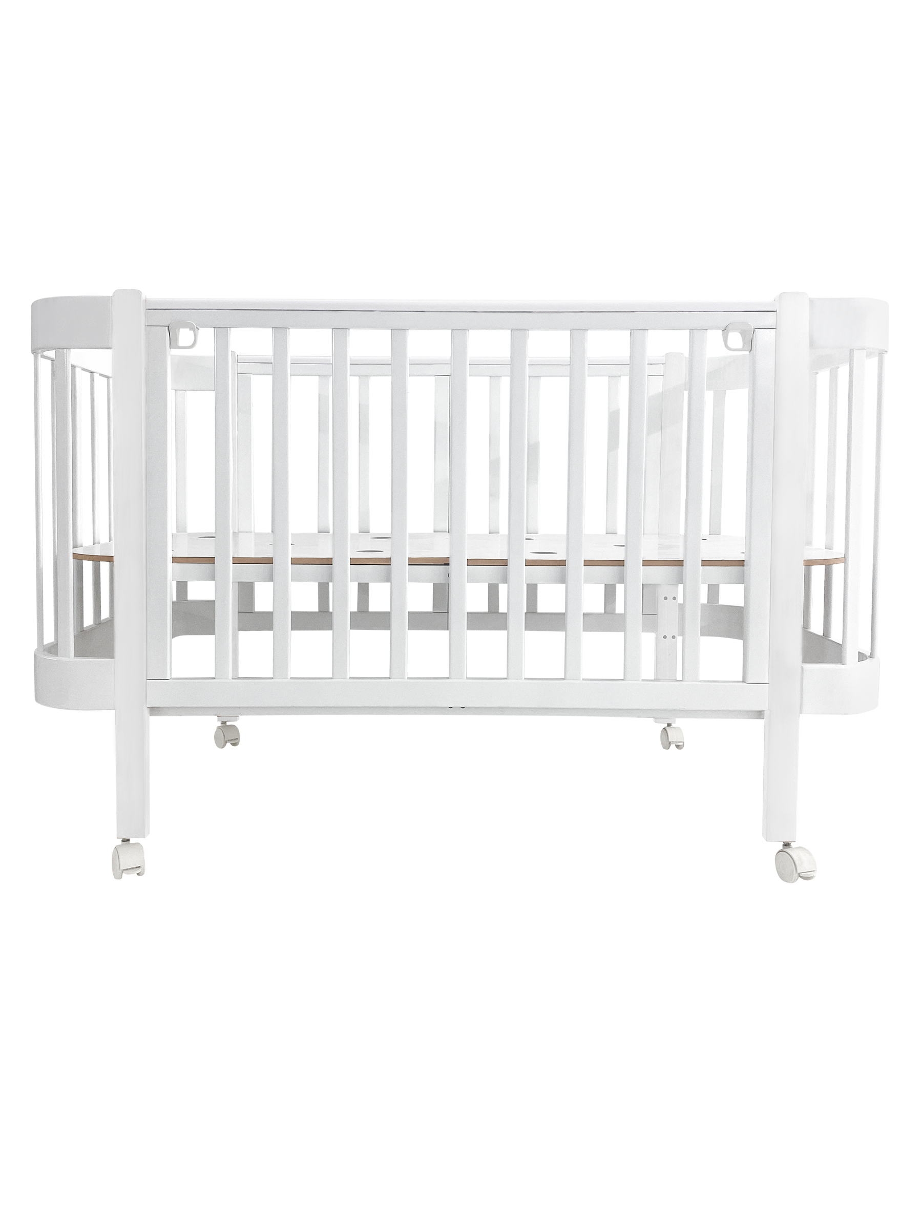 Детская кроватка Ingo Italiano Baby IN-06 4 в 1 белый, белый, продольный маятник - фото 4