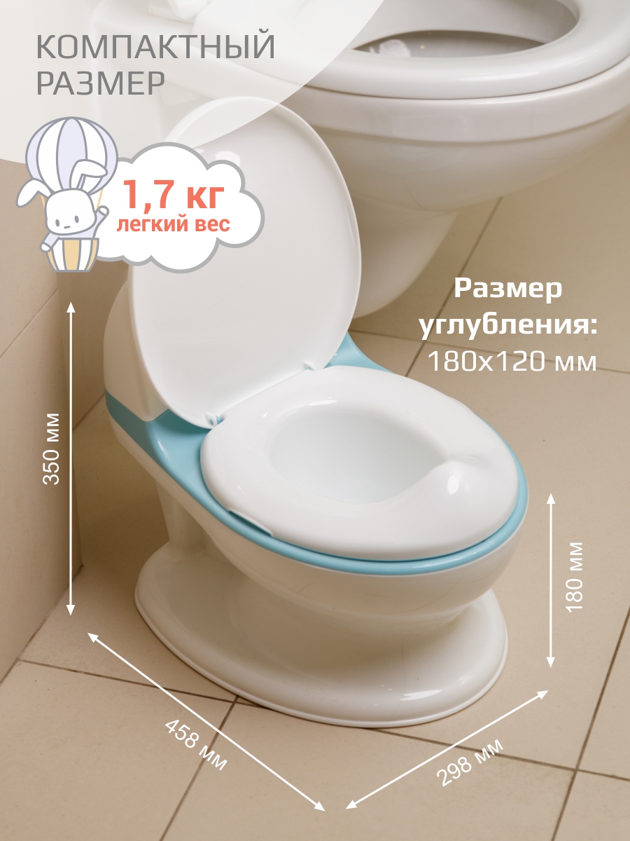 Горшок KidWick Панда музыкальный белый - фото 4
