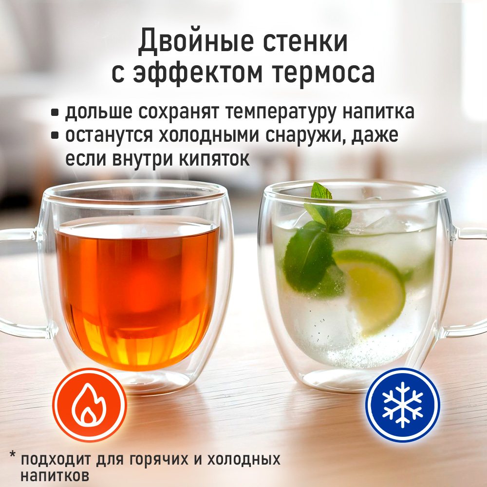 Прозрачные кружки MARTA MT-GD3907C - фото 4