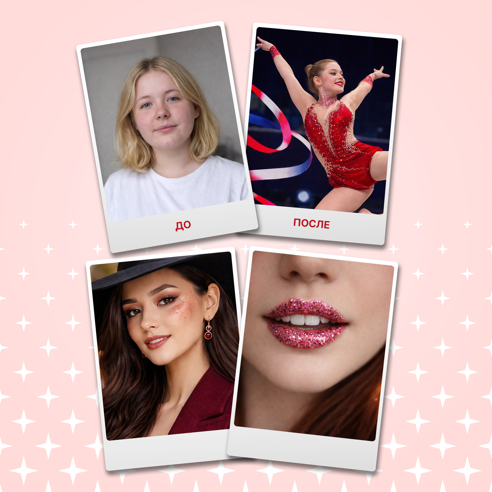 Глиттер шиммер для тела ХОББИЛАБ Алая ягода 30 г - фото 6