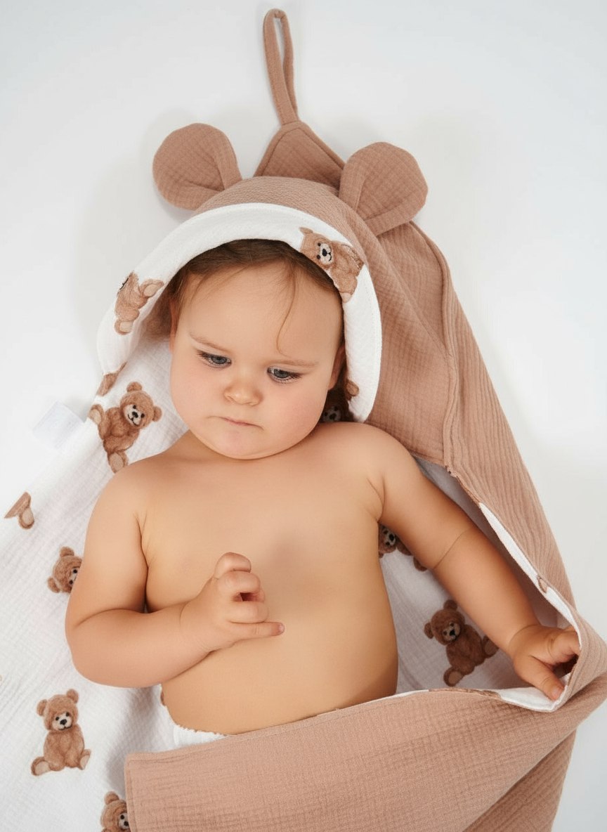 Полотенце Loo-Loo мишкиушки 95 x 95 см 1 шт. - фото 4