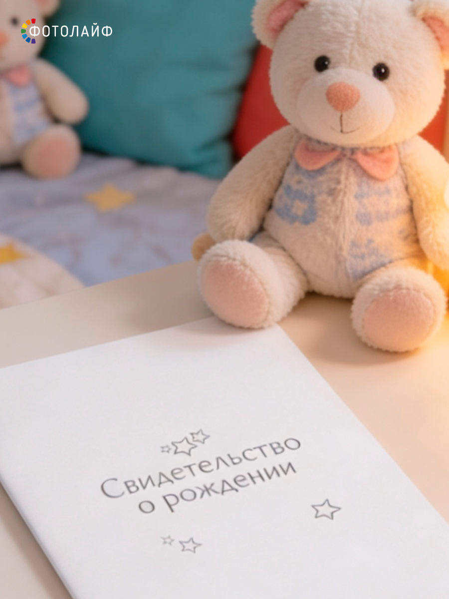 Обложка на документы ФОТОЛАЙФ на свидетельство о рождении - фото 3