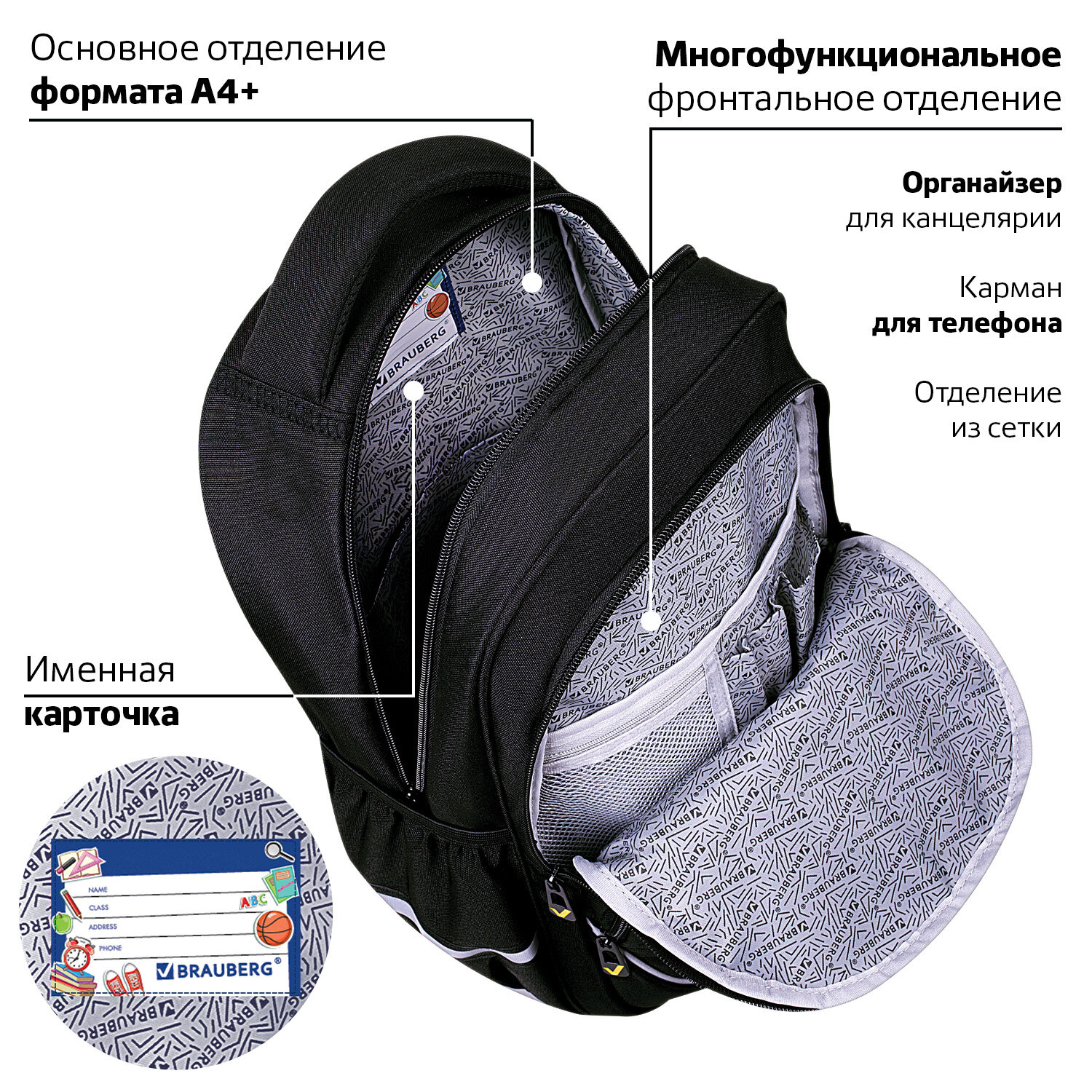 Рюкзак Brauberg - фото 9