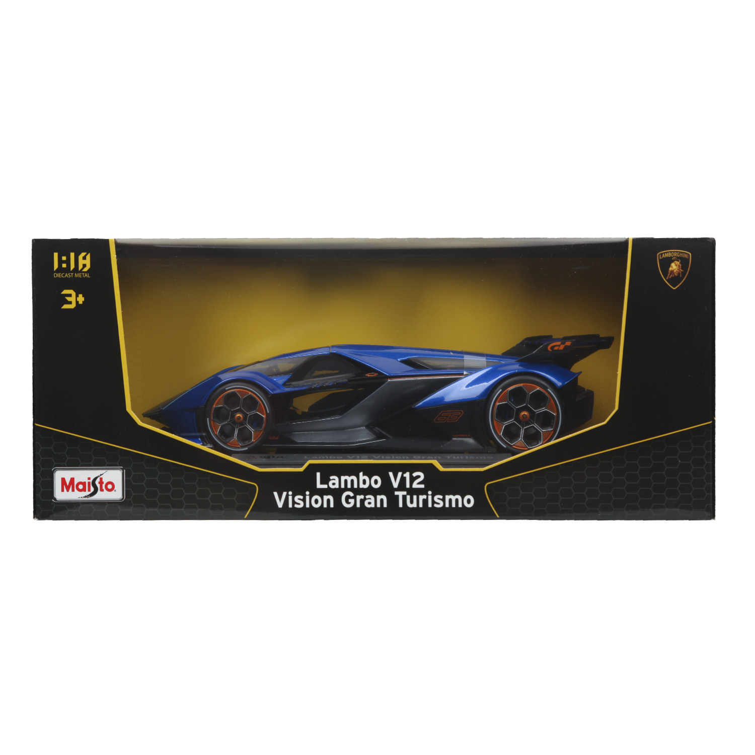 Автомобиль MAISTO Lamborghini 1:18 голубой 36454 - фото 2
