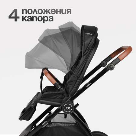 Коляска 2в1 Tomix Walker lux черный