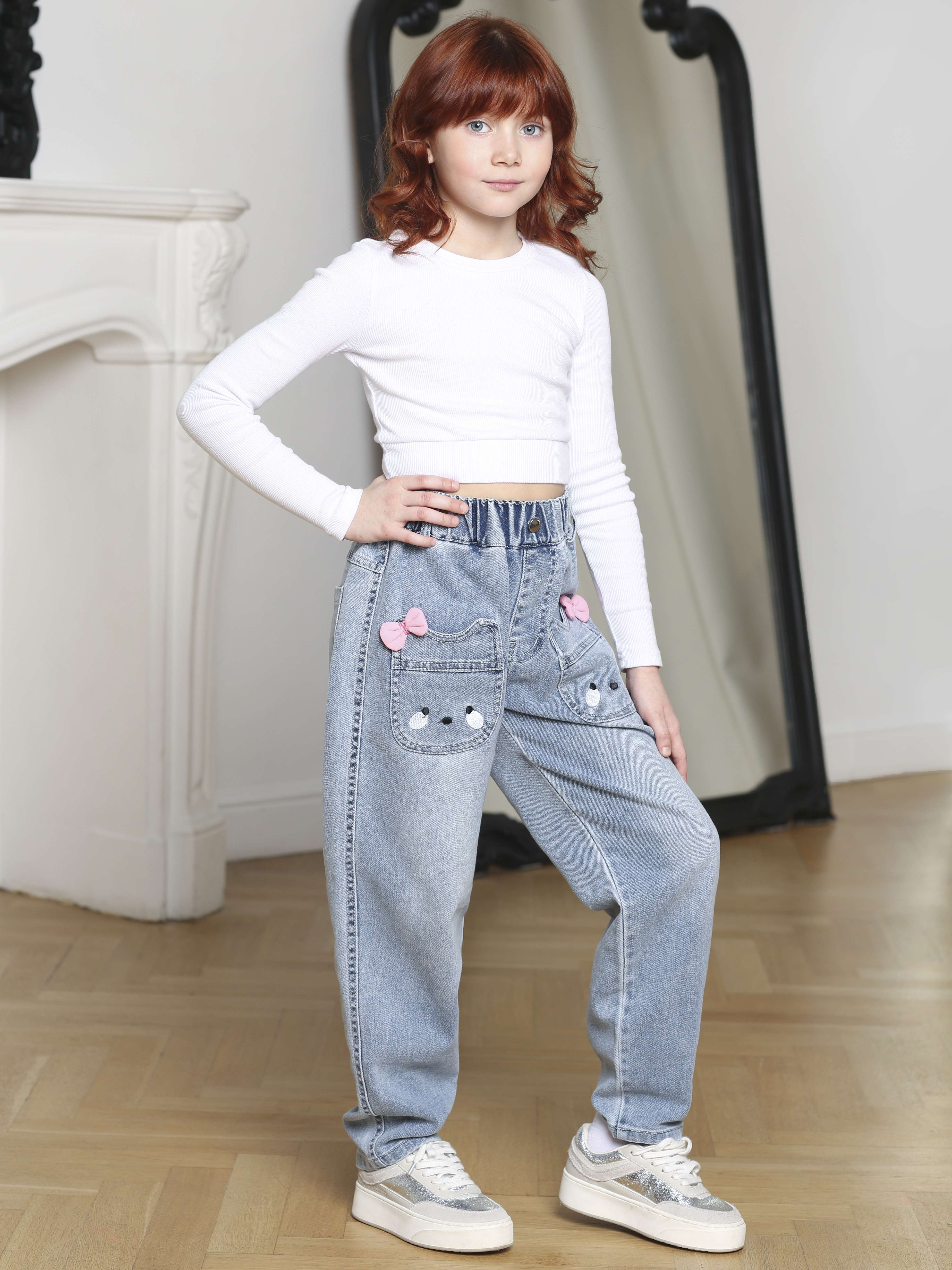 Джинсы-бананы СИНИЙ МИР RB1003A-IL - фото 3