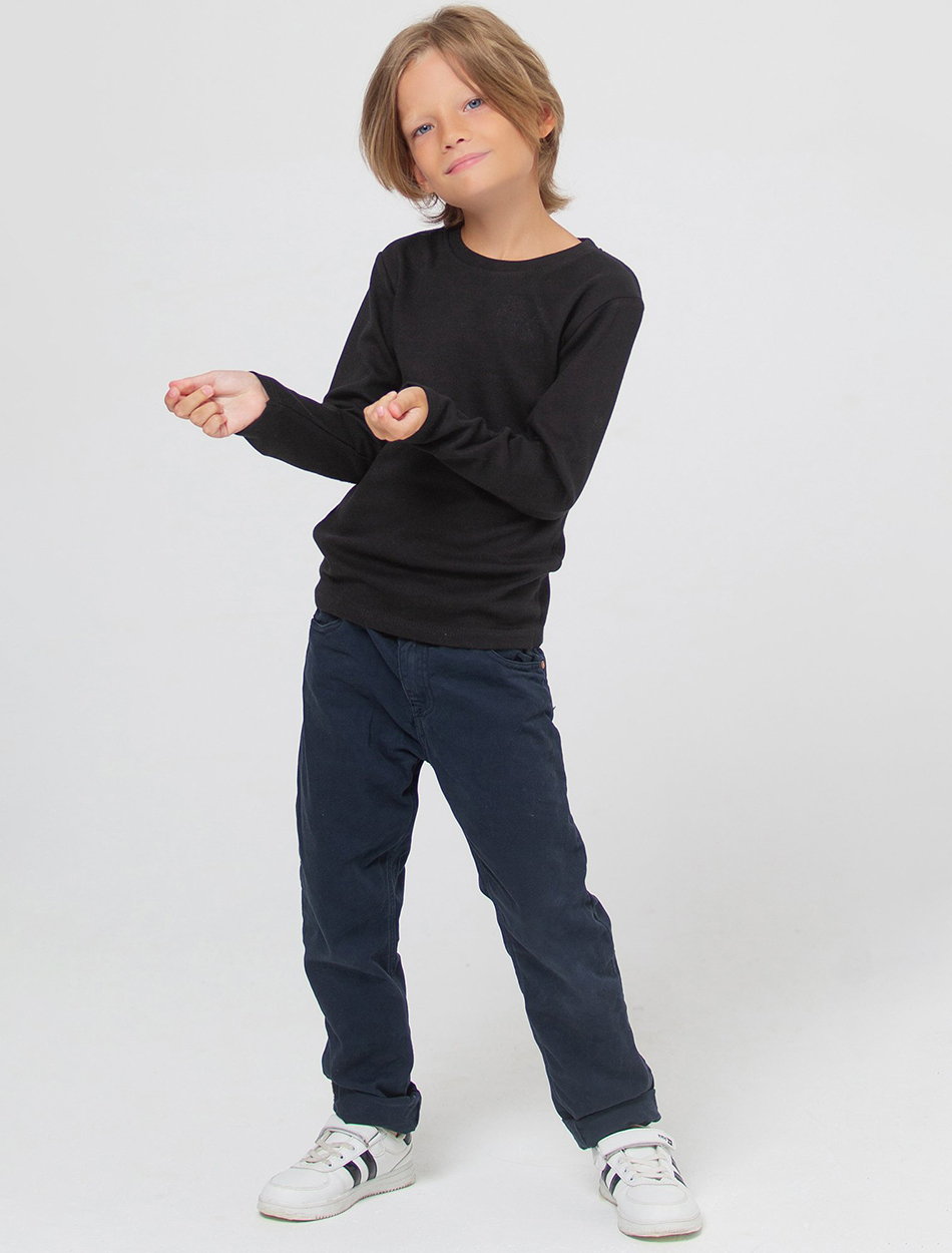 Лонгслив HappyFox HF5502черный - фото 3