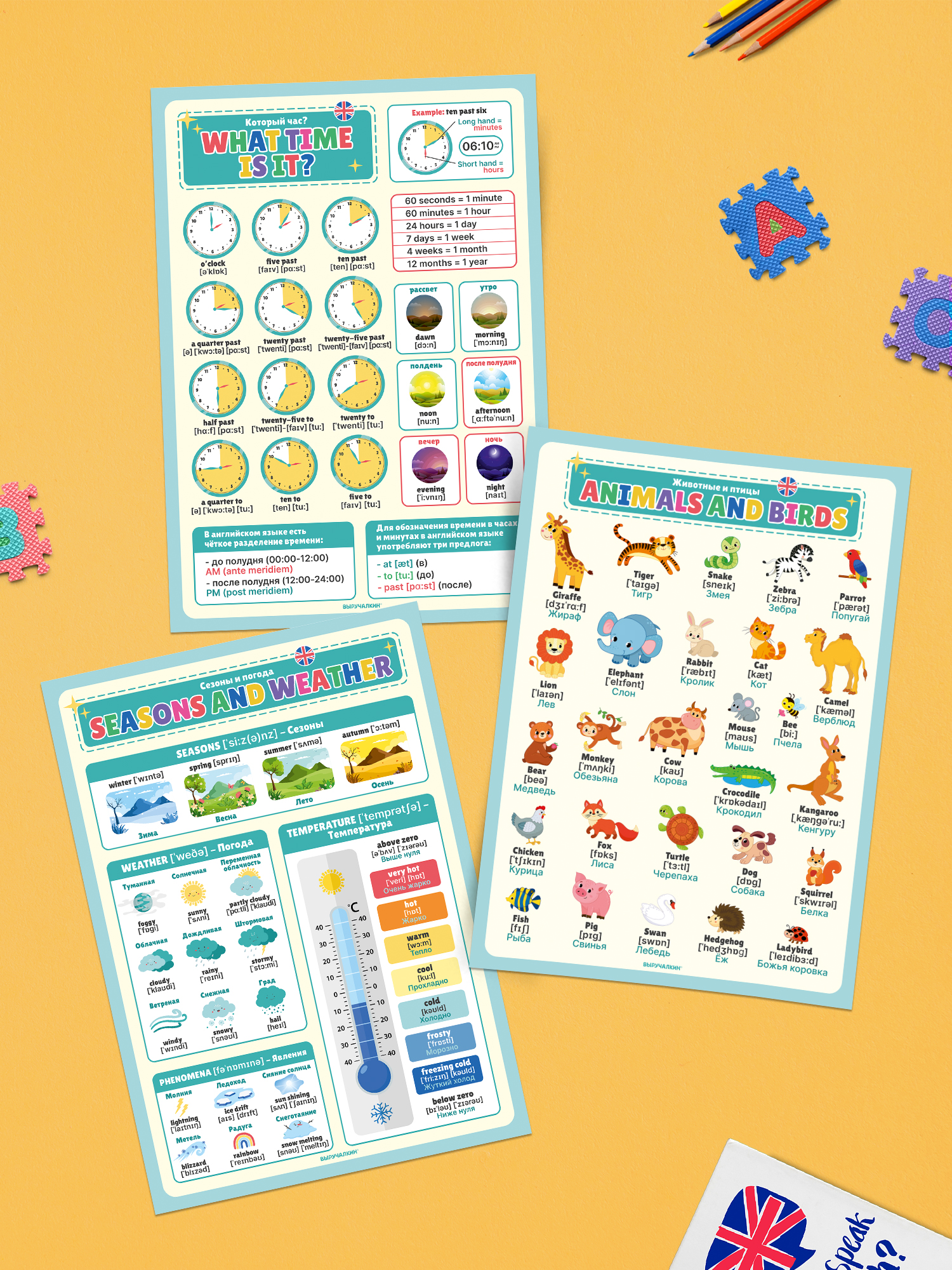 Плакат Выручалкин «Английский язык для малышей» - фото 4