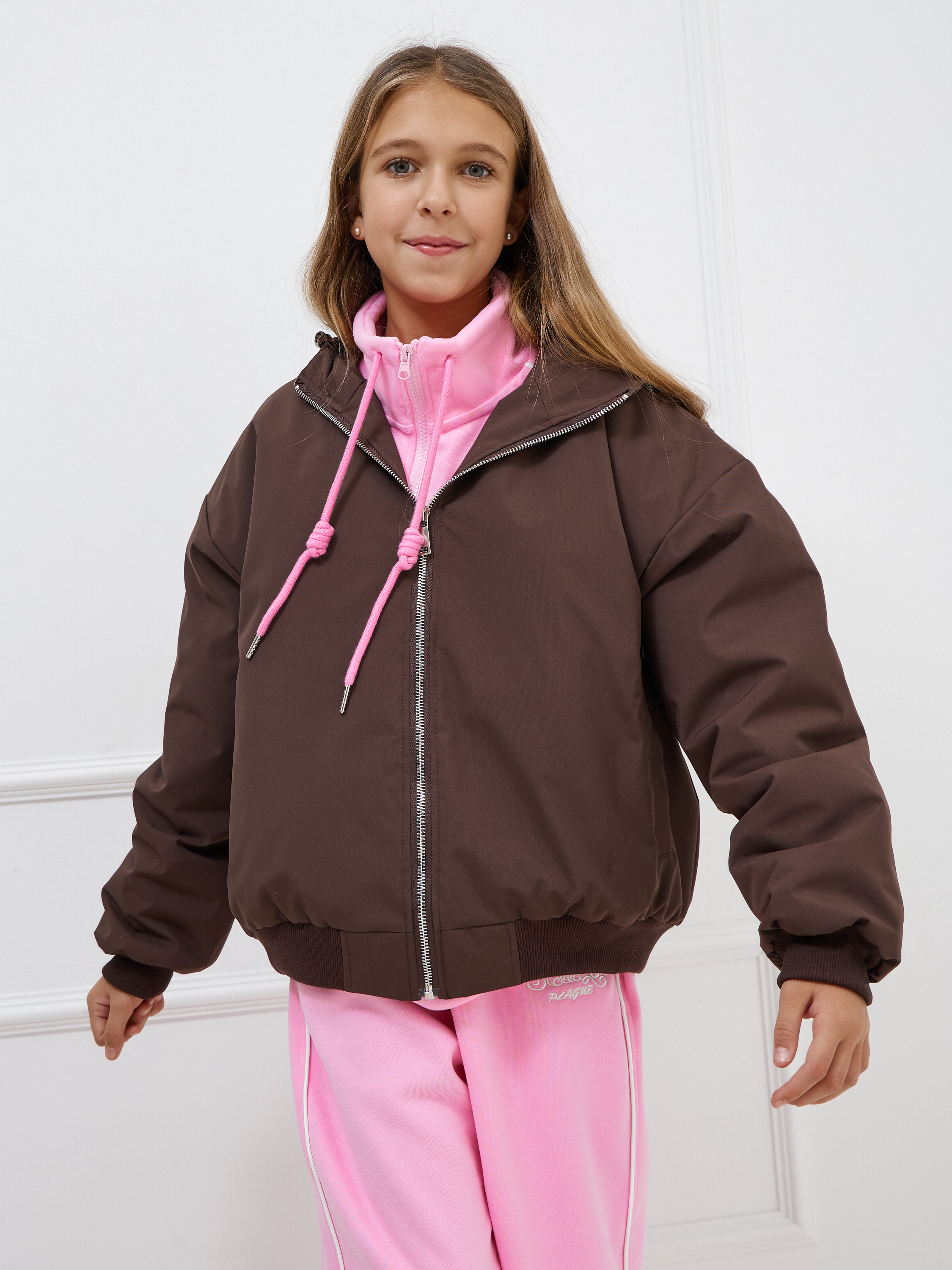 Бомбер MIRANAM БомберДляДевочкиКоричневый - фото 2
