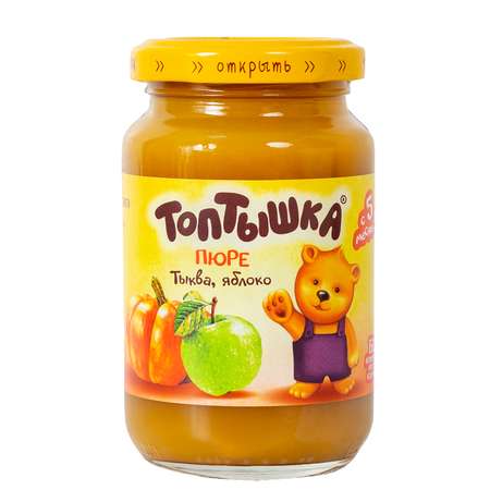 Пюре Топтышка Тыква-яблоко с 5 мес 190 г