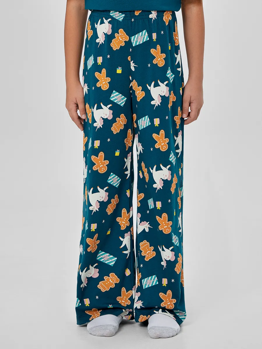 Пижама Mark Formelle (Марк Формэль) 567760/зеленый +НГ печеньки на зеленом - фото 8