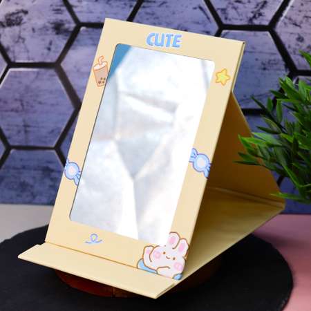 Зеркало настольное для макияжа iLikeGift Cute bunny yellow